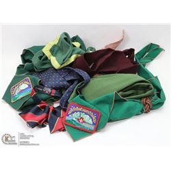 BAG OF SCOUTS CANADA COLLECTOR TIES, NECKERCHIEFS,