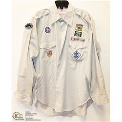 VINTAGE SCOUTS CANADA UNIFORM SHIRT WITH BADGES