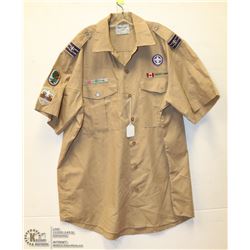 VINTAGE SCOUTS CANADA UNIFORM SHIRT WITH BADGES