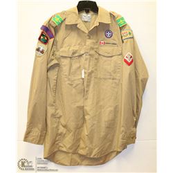 VINTAGE SCOUTS CANADA UNIFORM SHIRT WITH BADGES