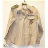 VINTAGE SCOUTS CANADA UNIFORM SHIRT WITH BADGES