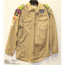 VINTAGE SCOUTS CANADA UNIFORM SHIRT WITH BADGES
