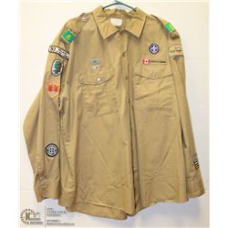VINTAGE SCOUTS CANADA UNIFORM SHIRT WITH BADGES