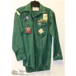 VINTAGE SCOUTS CANADA UNIFORM SHIRT WITH BADGES