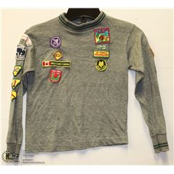 VINTAGE KIDS SCOUTS SHIRT WITH BADGES