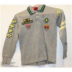 VINTAGE KIDS SCOUTS SHIRT WITH BADGES