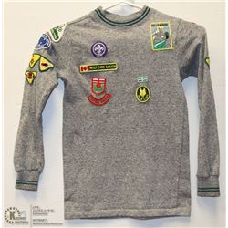 VINTAGE KIDS SCOUTS SHIRT WITH BADGES