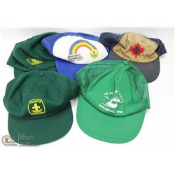 BAG OF 5 ASSORTED SCOUTS CANADA COLLECTIBLE HATS