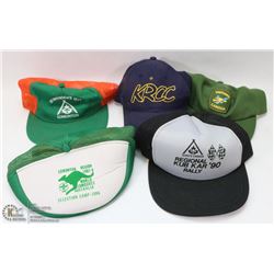 BAG OF 5 ASSORTED SCOUTS CANADA COLLECTIBLE HATS