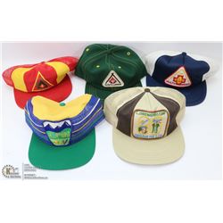 BAG OF 5 ASSORTED SCOUTS CANADA COLLECTIBLE HATS
