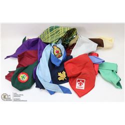 BAG OF ASSORTED SCOUTS TIES AND NECKERCHIEFS