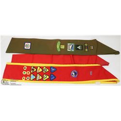 BAG OF 3 SCOUTS CANADA SASH WITH MERIT BADGES