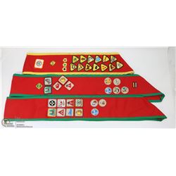 BAG OF 3 SCOUTS CANADA SASH WITH MERIT BADGES