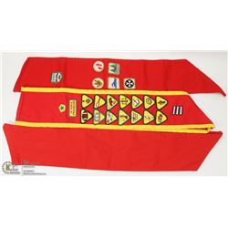 BAG OF 3 SCOUTS CANADA SASH WITH MERIT BADGES