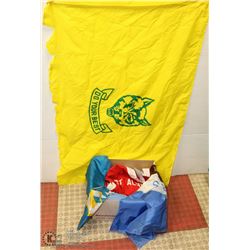 LARGE BOX OF ASSORTED SCOUTS CANADA FLAGS