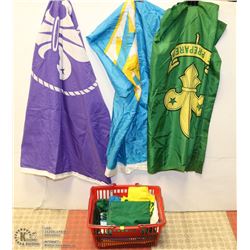 LARGE BOX OF ASSORTED SCOUTS CANADA FLAGS