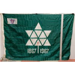 100 YEAR CANADA/ 75 YEAR ALBERTA FLAG