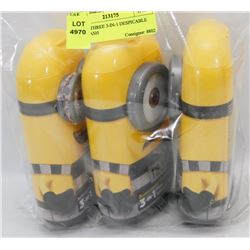 LOT OF THREE 3-IN-1 DESPICABLE ME 3 WASH