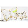 Image 1 : 2 GOLD TRIM BUTTERFLY DISHES