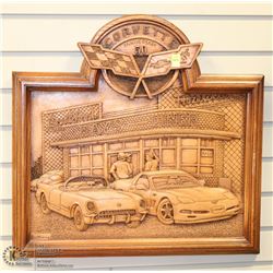 RAYS DINER 50th ANNIVERSARY CORVETTE WALL ART