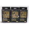 Image 1 : LOT OF 3 HI FIDELITY 3.5MM EARBUD HEADPHONES
