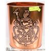 Image 1 : COPPER GARBAGE CAN (13 INCHES TALL)