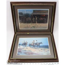 LOT OF 2 WESTERN FRAMED PICTURES