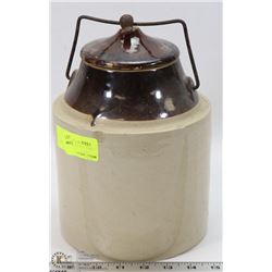 VINTAGE CROCK WITH LID
