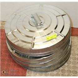6 METAL GARBAGE CAN LIDS    ( HOME )