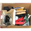 Image 1 : ESTATE BOX OF MIXED ITEMS, ELECTRONICS, STOVE