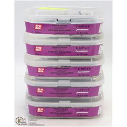 5 TUBS OF TRIM SCREWS 1-5/8" X 6