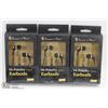 Image 1 : LOT OF 3 HI-FIDELITY EARBUD HEADPHONES