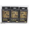 Image 1 : LOT OF 3 HI-FIDELITY EARBUD HEADPHONES