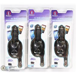 BUNDLE OF 3 PHONE MICRO USB RETRACTABLE CAR