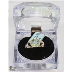 STERLING .925 SILVER QUARTZ REAL STONE SIZE 7.