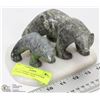 Image 1 : ARTIST "TOTAN" SIGNED STONE CARVING "FAMILY BEA