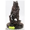 Image 1 : LARGE BEAR WITH FISH STATUE