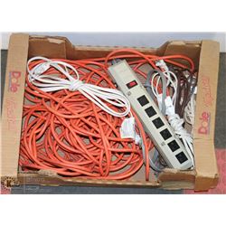 LARGE FLAT OF EXTENSION CORDS & POWER BARS