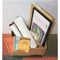 BOX OF SCOUTS CANADA POSTERS, POLICY BOOKS,