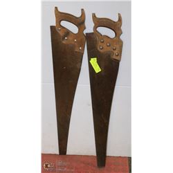 2 VINTAGE HAND SAWS
