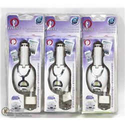 BUNDLE OF 3 PHONE CAR CHARGERS FOR APPLE PRODUCTS