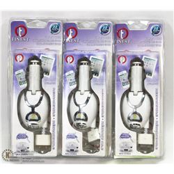 BUNDLE OF 3 PHONE CAR CHARGERS FOR APPLE PRODUCTS