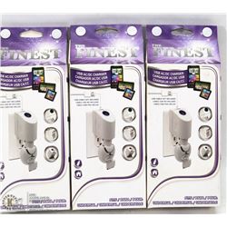 BUNDLE OF 3 UNIVERSAL USB AC/DC CHARGERS