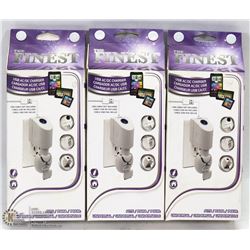 BUNDLE OF 3 UNIVERSAL USB AC/DC CHARGERS