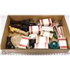 Image 1 : BOX OF COLLECTOR SPOONS, WINE GOBLETS, INSULATORS,