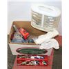 Image 1 : BOX FULL OF ASSORTED OFFICE HARDWARE ITEMS, AND