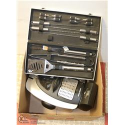 ESTATE BOX WITH DEEP FRYER, AND BBQ SET
