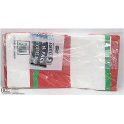 2 NEW GROMMET TOP CURTAINS ,RED & WHITE