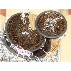 SET OF 3 NEW MATCHING MOSAIC PLATTER PLATES