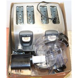 ESTATE BOX WITH BLACK AND DECKER 4 SLICE TOASTER,